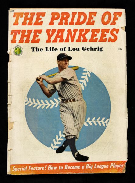 1949 Lou Gehrig Pride of the Yankees Comic Book