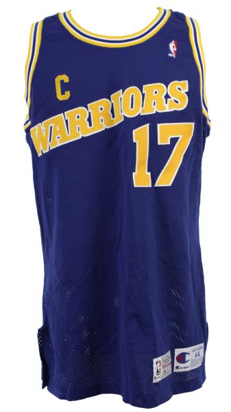 1992-93 Chris Mullin Golden State Warriors Game Worn Road Jersey - MEARS A10 (Ed Borash Collection)