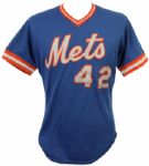 1984 Ron Hodges New York Mets Game Worn Alternate Blue Jersey (MEARS LOA)