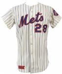 1976 John Milner New York Mets Game Worn Home Jersey (MEARS Authentic) - Missing 1976 patch and armband