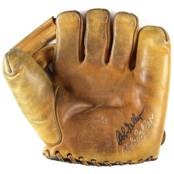 1940s Bob Feller Cleveland Indians Signed J.C. Higgins 1619 Store Model Player Endorsed Glove (MEARS LOA)