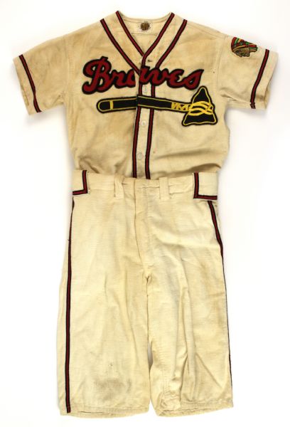 1953 Milwaukee Braves Flannel Youth Uniform 
