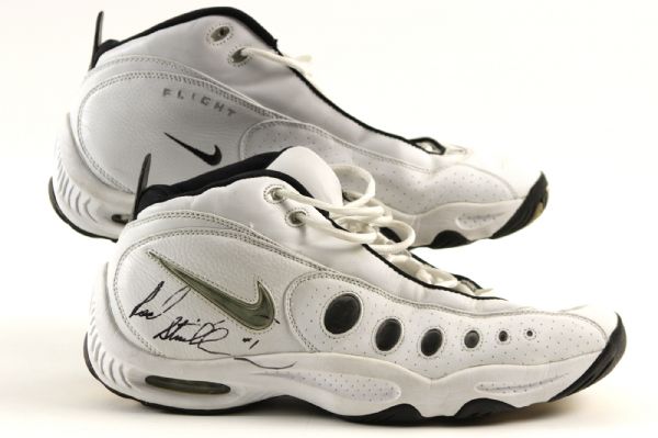 1990s Rod Strickland Trail Blazers/Wizards Signed Game Worn Nike Air Flight Shoes - MEARS LOA (Ed Borash Collection)