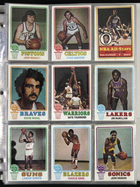 1973-74 Topps Basketball Card NBA & ABA Nearly Complete Set (261) w/ Maravich, Jerry West, Oscar Robertson & More