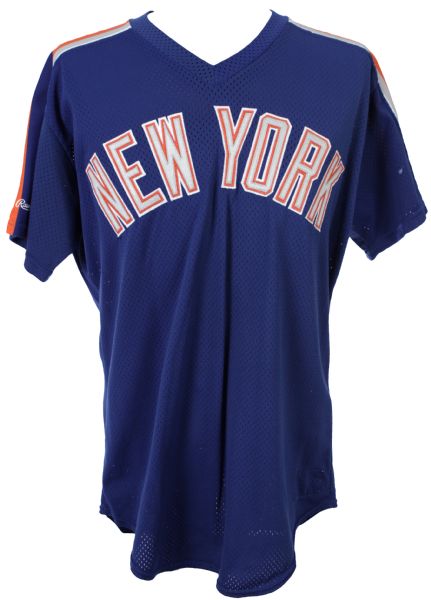 1989 Dwight Gooden New York Mets Game Worn Batting Practice Jersey (MEARS LOA)