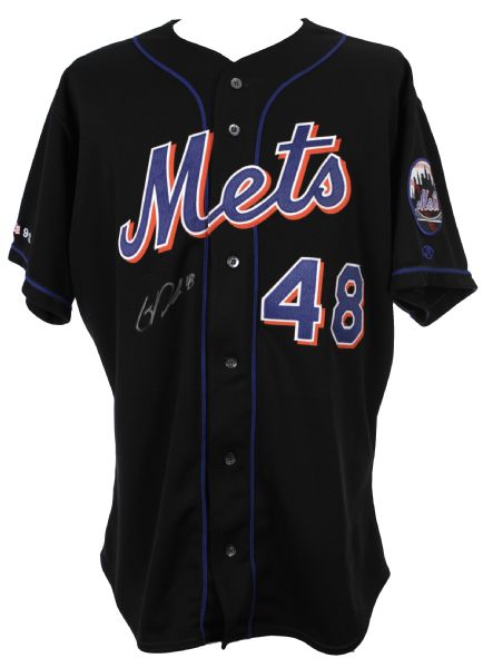 2001 Glendon Rusch New York Mets Signed Game Worn Alternate Jersey (MEARS LOA)