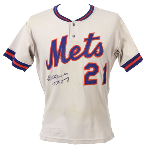 1978 Elliott Maddox New York Mets Game Worn Road Jersey (MEARS LOA/JSA)