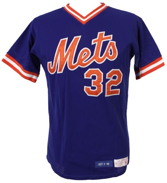 1986 Rick Anderson New York Mets Signed Game Worn Batting Practice Jersey (MEARS LOA/JSA)