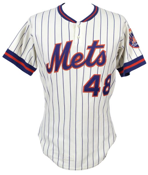 1978 Juan Berenguer New York Mets Rare 2 Button Style Game Worn Home Jersey (MEARS LOA)