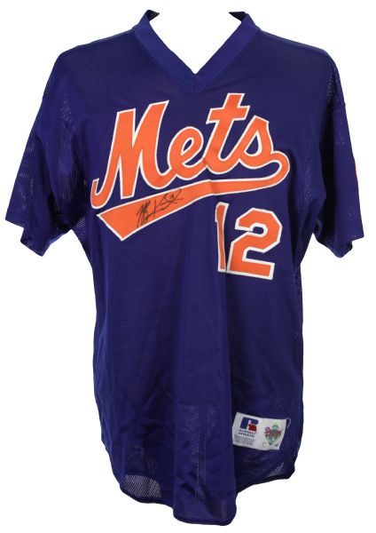 1993 Jeff Kent New York Mets Signed Game Worn Batting Practice Jersey (MEARS LOA/JSA)