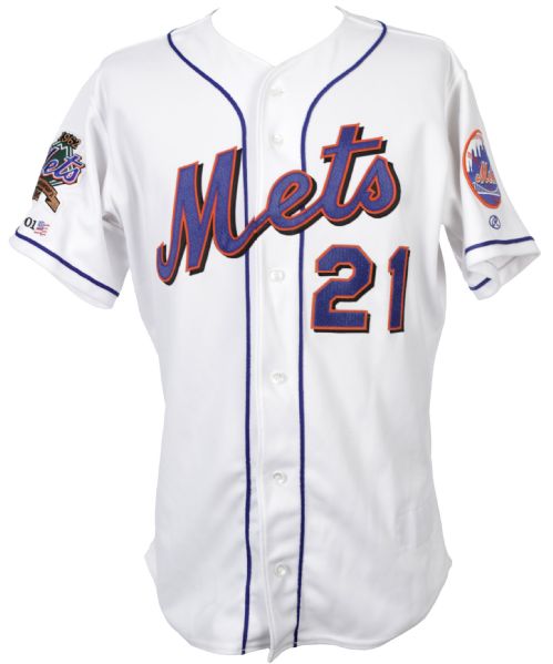 2002 Bobby Jones New York Mets Game Worn Home Jersey (MEARS LOA)
