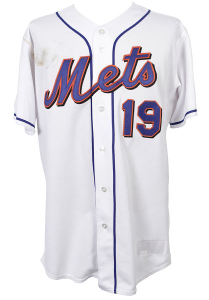 2004 Roger Cedeno New York Mets Spring Training Game Worn Home Jersey (MEARS LOA)