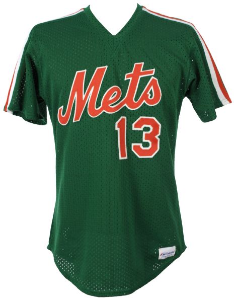 1991 Rick Cerone New York Mets Signed Game Worn St. Patricks Day Jersey (MEARS LOA)