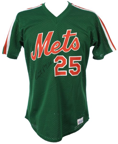 1991 Keith Miller New York Mets Signed Game Worn St. Patricks Day Jersey (MEARS LOA)
