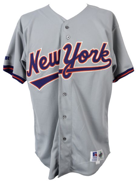 1993 Mauro Gozzo New York Mets Game Worn Road Jersey (MEARS LOA)