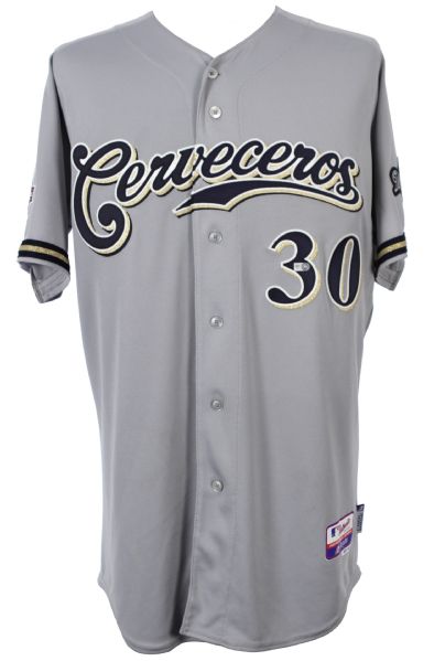 2010 Craig Counsell Milwaukee Cerveceros Game Worn Road Jersey (MLB Hologram)