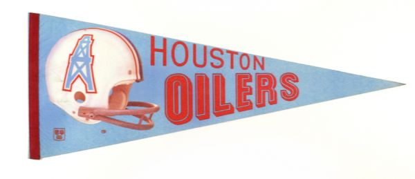 1970s Houston Oilers 29" Full Size Pennant