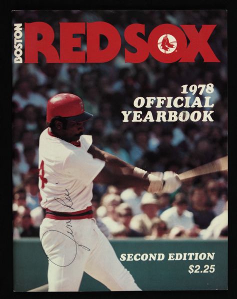 1978 Jim Rice Boston Red Sox Signed Team Yearbook (JSA)