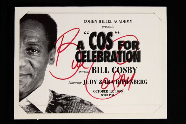 1996 Bill Cosby Signed A "Cos" For Celebration Invitation/Thank You Card (JSA)
