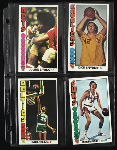 1976-77 Topps Baseketball Cards Complete Set (144) w/ Julius Erving, Pete Maravich, Kareem Abdul Jabbar & More