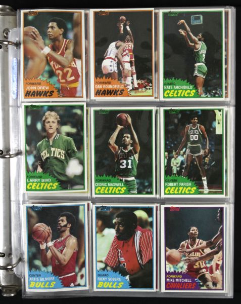 1981-82 Topps Basketball Cards Nearly Complete Set (197) w/ Magic, Bird, McHale Rookie & More