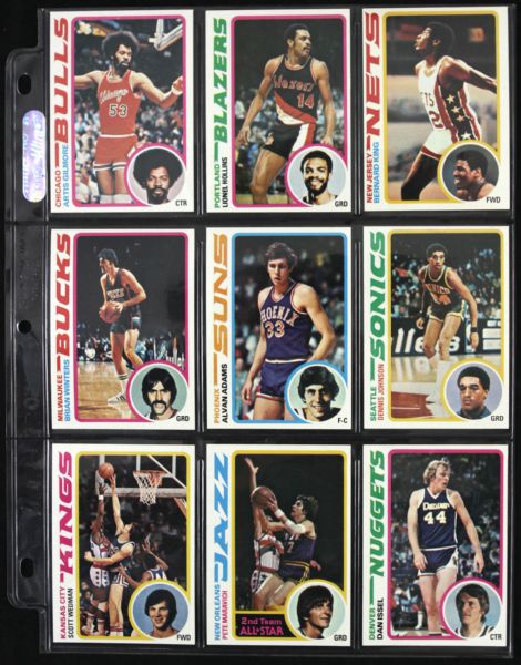 1978-79 Topps Basketball Card Complete Set (132) w/ Dr. J, Maravich, Kareem & More