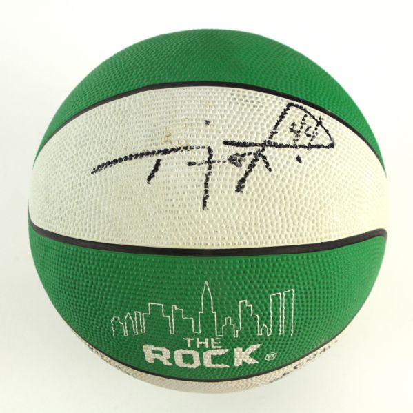 1995-97 Rick Fox Dana Barros Boston Celtics Signed Basketball (JSA)
