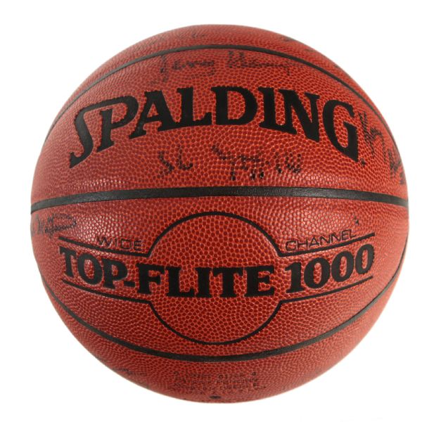 1990s Signed Spalding Top Flite Basketball w/ 18 Signatures