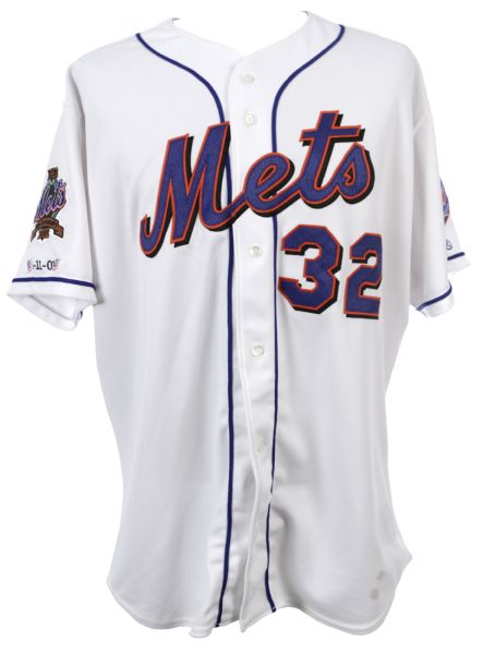 2002 Bruce Chen New York Mets Game Worn Home Jersey & Jeromy Burnitz Game Worn Pants (MEARS LOA)