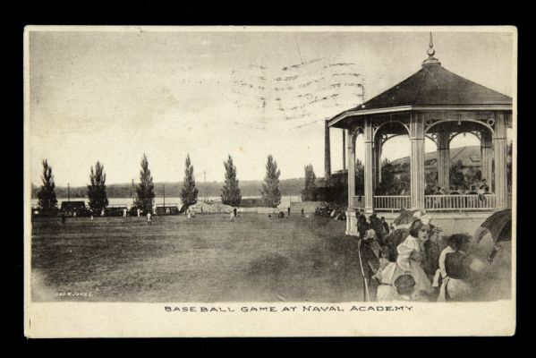 1909 Baseball Game at Naval Academy 3.5" x 5.5" Postcard