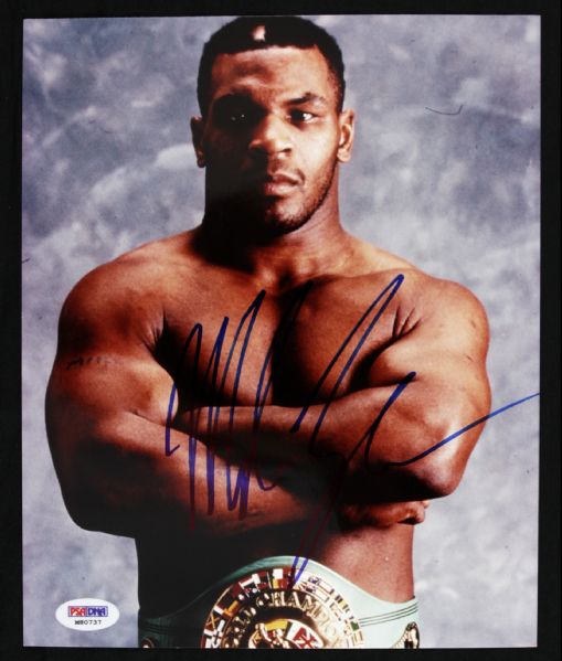 1980s Mike Tyson World Heavyweight Champion Signed 8" x 9.5" Photo (PSA/DNA)