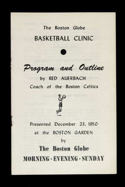 1950 Red Auerbach Boston Celtics Basketball Clinic Program