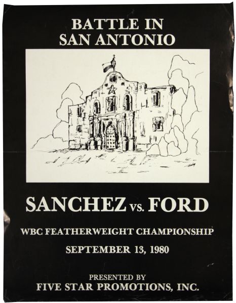 1980 Salvador Sanchez vs. Patrick Ford 17" x 23" On Site Poster