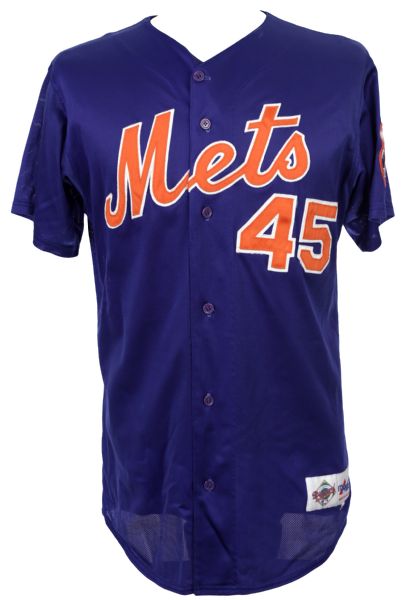 1995-96 Jerry DiPoto New York Mets Game Worn Batting Practice Jersey (MEARS LOA)