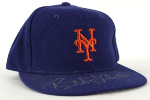 1996-2002 Bobby Valentine New York Mets Signed Game Worn Cap (MEARS LOA/JSA)