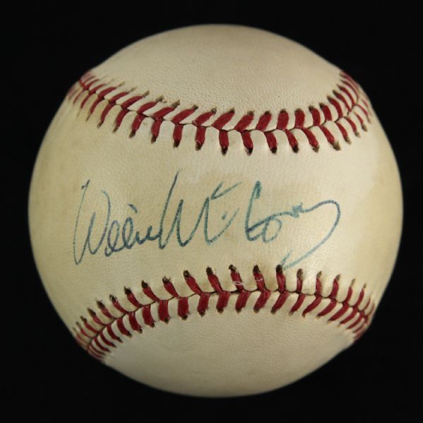 1970-86 Willie McCovey San Francisco Giants Single Signed ONL (Feeney) Baseball (JSA)