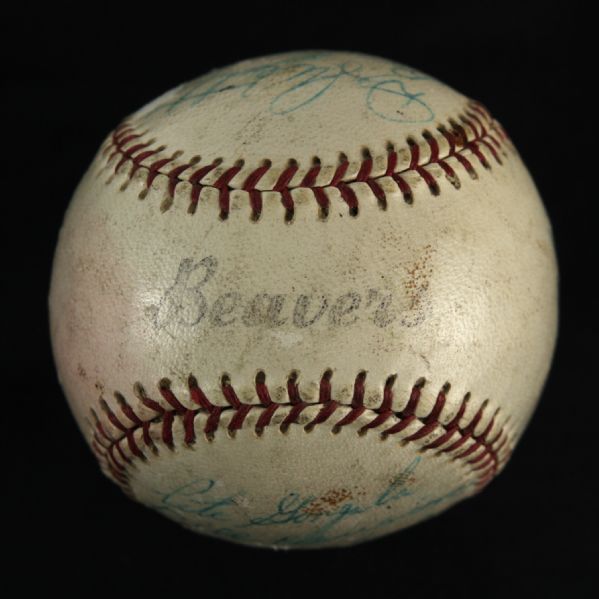 1960 Portland Beavers Team Signed Baseball w/ 18 Signatures 