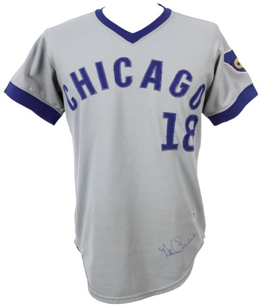 1973 Glenn Beckert Chicago Cubs Signed Game Worn Road Uniform (MEARS LOA/JSA)
