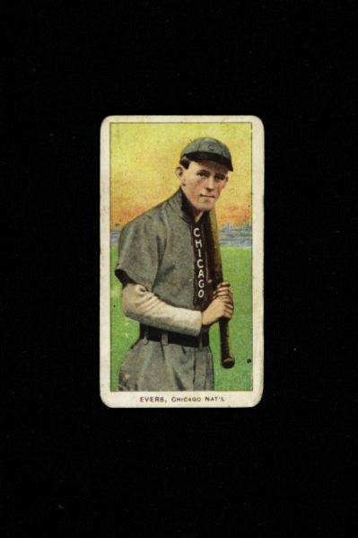 1909-11 Johnny Evers Chicago Cubs T206 Polar Bear Baseball Card
