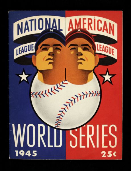 1945 Chicago Cubs Detroit Tigers Wrigley Field World Series Game 7 Program Scored