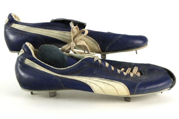 1981-87 Lee Smith Chicago Cubs Game Worn Cleats (MEARS LOA)