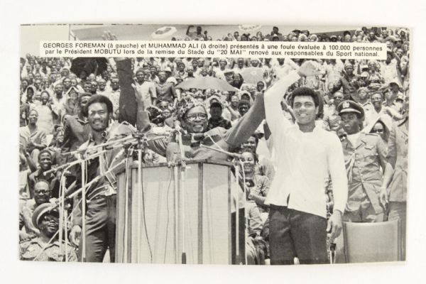 1974 Muhammad Ali George Foreman French Language Postcard