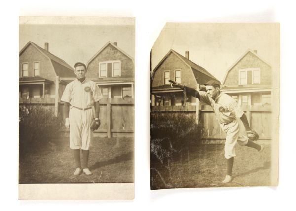 1920s-30s Local Ballplayer Postcard & Original Photo
