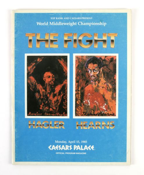 1985 Marvin Hagler Tommy Hearns Middleweight Championship Fight Program 