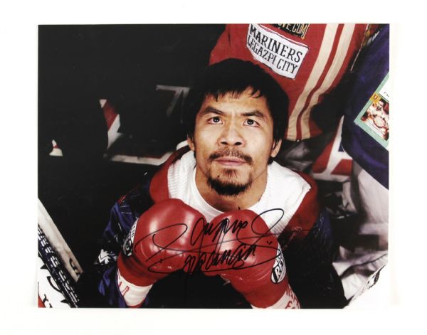 2000s Manny Pacquiao Signed 8" x 10" Photo (Team Pacquiao LOA)