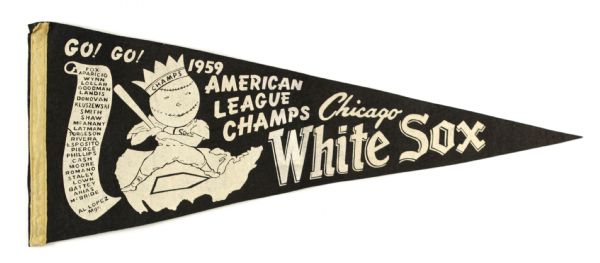 1959 Chicago White Sox American League Champs 29" Pennant