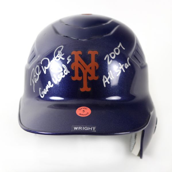 2007 David Wright New York Mets All Star Game Worn Helmet (MLB Hologram)