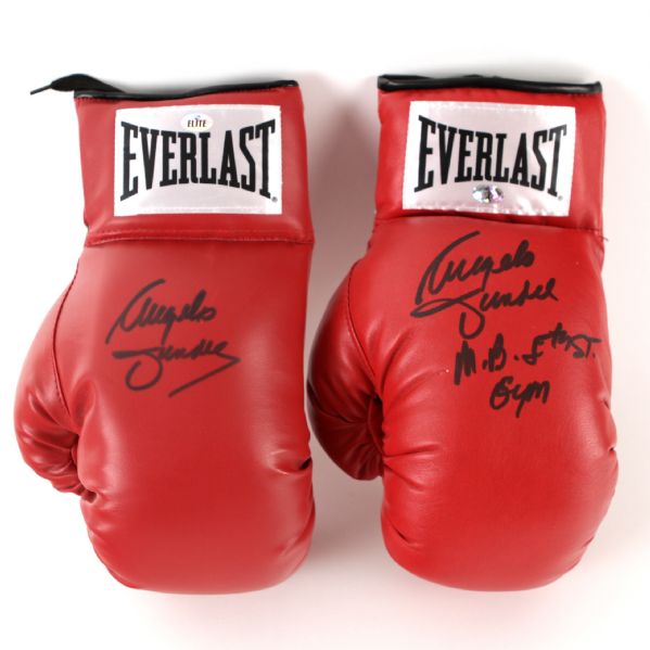 1990s Angelo Dundee Boxing Trainer Signed Everlast Boxing Gloves - Lot of 2 (JSA)