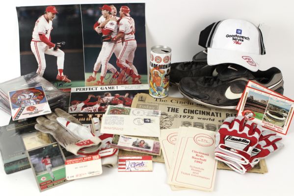 1960s-2000s Cincinnati Reds NASCAR Football Memorabilia Collection - Lot of 40+ 