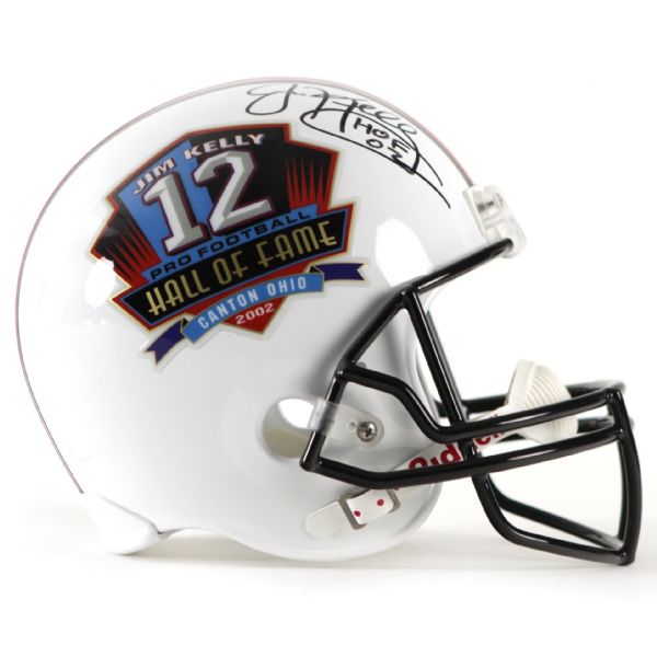 2002 Jim Kelly Buffalo Bills Signed Commemorative Hall of Fame Helmet (JSA)